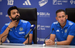 Rohit Sharma With Ajit agarkar